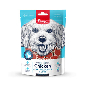 [Wanpy] Oven Roasted Dog Jerky Treats and Toothbrush Chews 100g. Assorted Flavors.