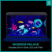 Load image into Gallery viewer, [Resun] Wonder Palace Glow Aquarium Fish Tank 37.8L (with Glow-in-Dark LED Lights and Filter)